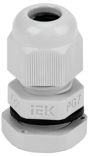 Сальник PG7 диаметр проводника 3-6,5мм IP54 ИЭК
