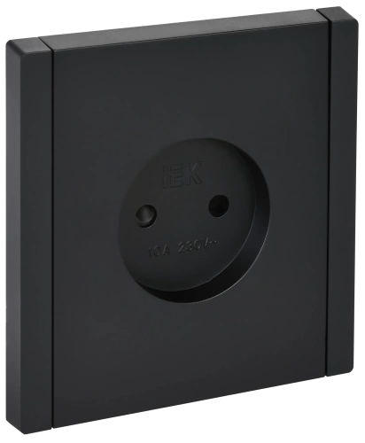 FORTE&PIANO Роз. без з/к с з/ш в/к 10А FP117 чер. IEK FORTE&PIANO Роз. без з/к с з/ш в/к 10А FP117 чер. IEK