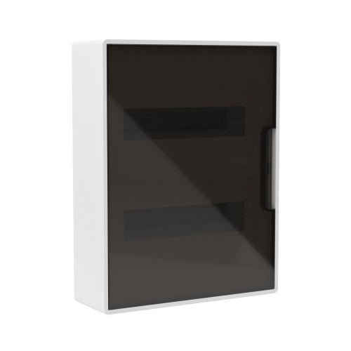 Щиток 24 мод настенный  FRAME, белый, с тонированной дверцей, с шин. PEN 2шт 8отв+ 2шт 6отв.