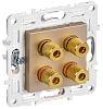 SKANDY Аудиорозетка 4-мест. SK-A01Sa песоч. IEK