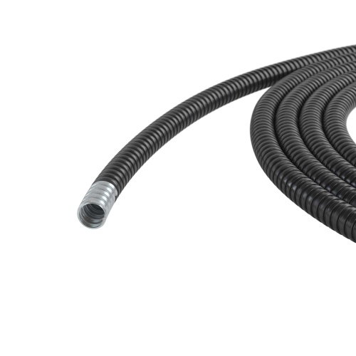 Металлорукав DN 20мм в герметичной ПВХ изоляции, низкотемпературный, Dвн 20,5 мм, Dнар 25,5, 50 м, цвет чёрный