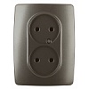 12-2107-13 Эл/ус ЭРА Розетка 2X2P, 16A-250В, IP20, Эра12, бронза