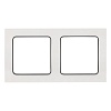 Стокгольм Рамка 2-местная белая с линией цвета черный EKF PROxima