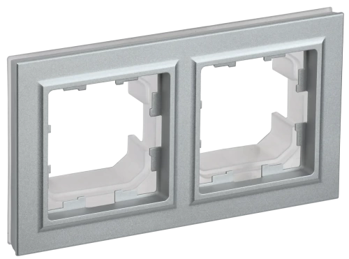 BRITE Рамка 2-мест. IP44 РУ-2-БрА-44 алюм. IEK