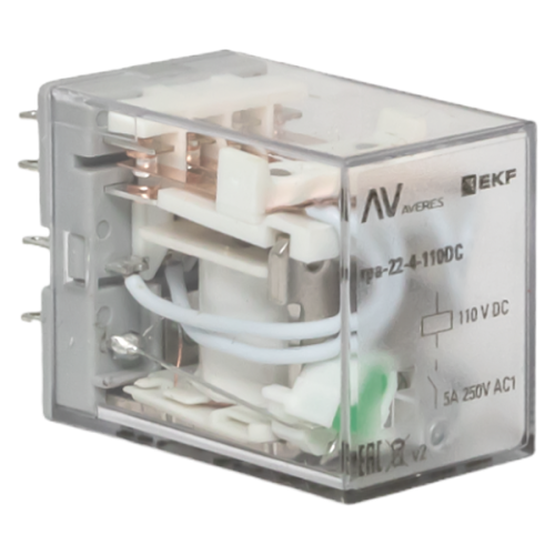 Реле промежуточное RPA 22/4 5A 110В DC EKF AVERES