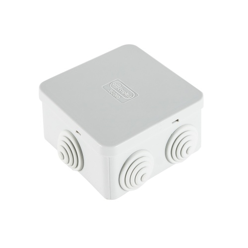 JBS080 Коробка распределительная о/п, для монтажного пистолета 85х85х50, без галогена, 6 вых., IP44, подходит для монтаж. Пистолета Экопласт