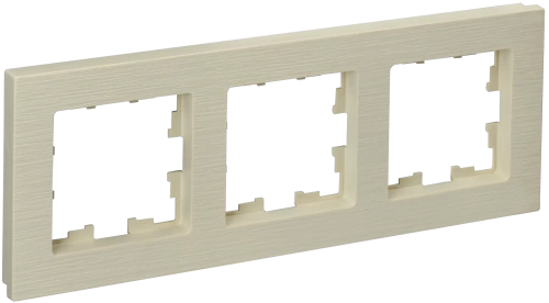 BRITE Рамка 3-мест. РУ-3-Бр беж. рифленый IEK BRITE Рамка 3-мест. РУ-3-Бр беж. рифленый IEK