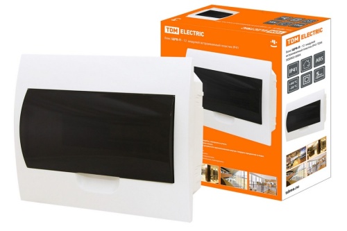 Бокс в нишу ЩРВ-П-12модулей пластик IP41 TDM