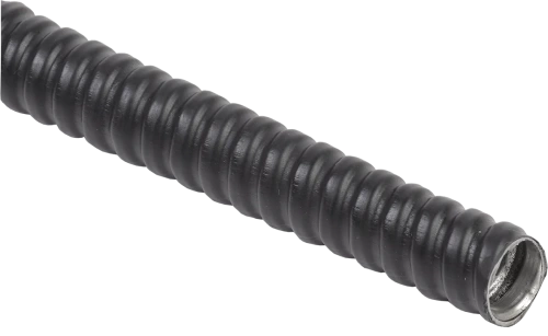 Металлорукав герметичный в ПВХ изоляции Р3-ЦПнг-22 с протяжкой черный ИЭК упак 20м. Dвн.-20,7мм Dнар.-27,8мм