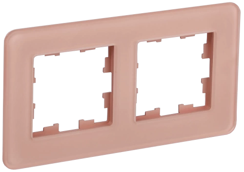 BRITE Рамка 2-мест. РУ-2-2-Бр стекло дым. RE IEK