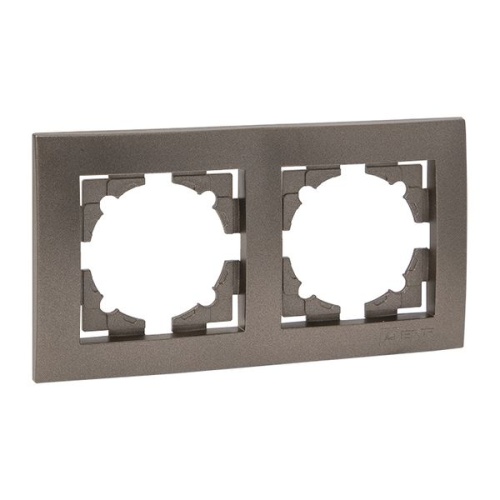 Валенсия Рамка 2-местная графит EKF Валенсия Рамка 2-местная графит EKF