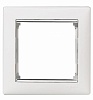 Рамка 1п Белый/Серебр VLN