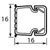 Мини-канал 16x16мм METRA