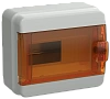 TEKFOR Корпус пласт. КМПн-8 IP65 оранж. прозр. дверь IEK