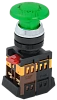 Кнопка AELA22 "Грибок" зеленый d22мм неон/240В 1з+1р ИЭК