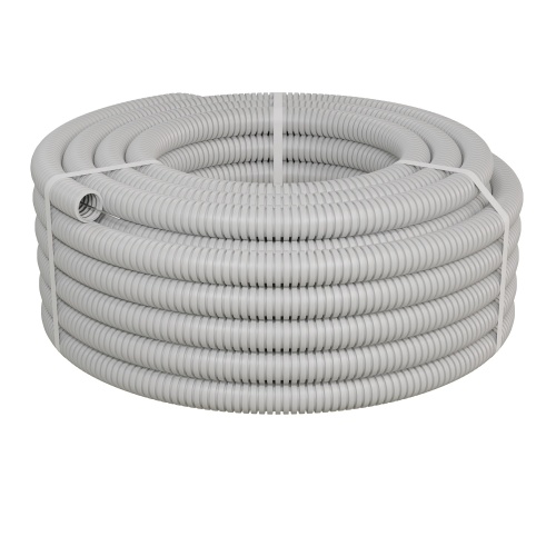 Труба ПП HFFR гофрир. легкая, с зондом, без галогена, трудногорючая, цвет серый, диам. 32мм (1шт = 25м) Экопласт Труба ПП HFFR гофрир. легкая, с зондом, без галогена, трудногорючая, цвет серый, диам. 32мм (1шт = 25м) Экопласт