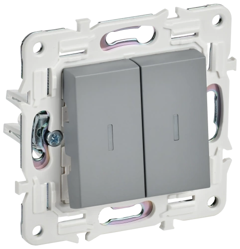 SKANDY Выключ. 2-кл. прох. с инд. 10А SK-V10Gr сер. IEK