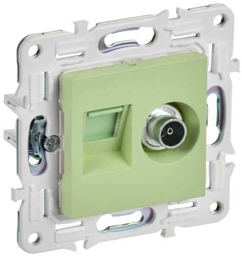 SKANDY Роз. двойная TV+RJ45 кат.5E SK-A14M мятн. IEK