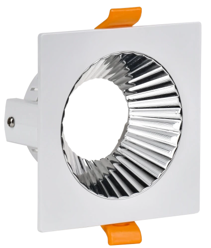 Светильник 4109 встр. поворотн. GU10 белый/хром пласт. IEK