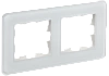 BRITE Рамка 2-мест. РУ-2-2-Бр стекло бел. RE IEK
