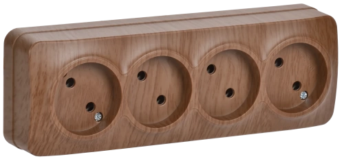 РС24-2-ХД Розет. 4-ая без з/к о/у 10А GLORY дуб IEK РС24-2-ХД Розет. 4-ая без з/к о/у 10А GLORY дуб IEK