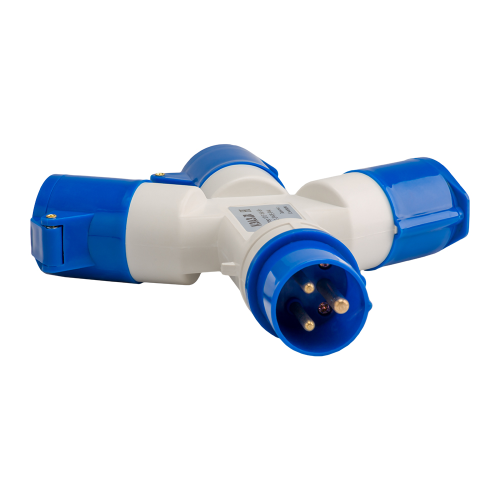 Адаптер силовой трехлучевой 1013-16А-6h-220AC-2P+PE-IP44 Адаптер силовой трехлучевой 1013-16А-6h-220AC-2P+PE-IP44
