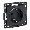 Стокгольм Механизм Розетки 1-местной с/з 16А автоматические клеммы черный с защ. штор. EKF PROxima