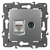 14-3110-03 Эл/ус ЭРА Розетка RJ45+TV, IP20, алюминий