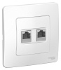 BLANCA С/У РОЗЕТКА двойная компьютерная RJ45, кат.5E, БЕЛЫЙ