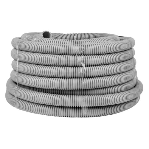 Труба гофр. ПВХ с протяжкой d32 мм (25 м) серая EKF-Plast Труба гофр. ПВХ с протяжкой d32 мм (25 м) серая EKF-Plast