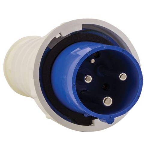 Вилка переносная 033 2Р+РЕ 63А 220В IP67 EKF