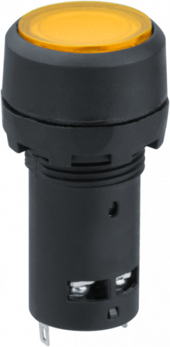 Кнопка Navigator 82 823 NBI-B-09-Y желтая с подсветкой d22мм 230В NO+NC