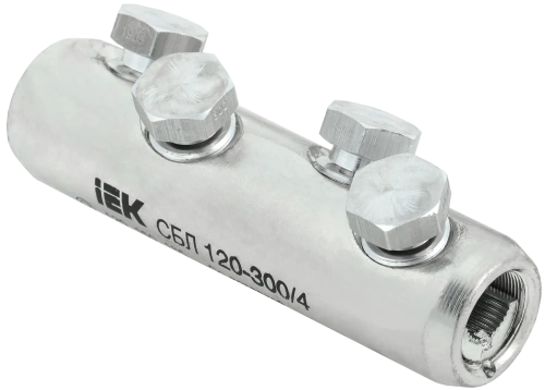 Соединитель болтовой луженый СБЛ 120-300/4 35кВ IEK Соединитель болтовой луженый СБЛ 120-300/4 35кВ IEK