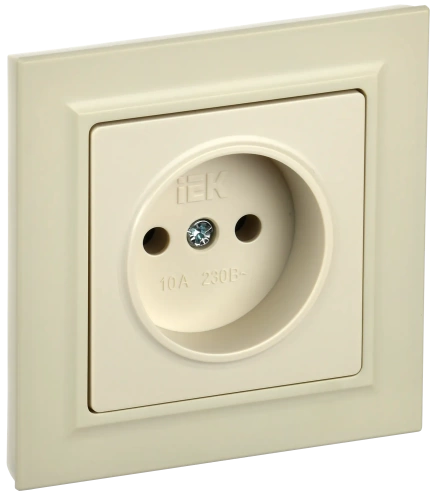 BRITE Роз. без з/к/ш 10А в сб. РСР10-1-0-БрКр беж. IEK