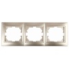 1-503-04 Эл/ус Intro Рамка на 3 поста гор., СУ, Plano, шампань