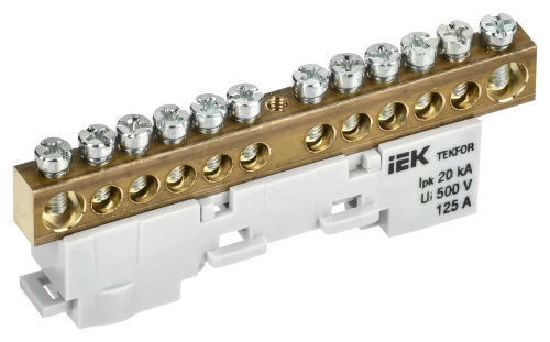 TEKFOR Шина N "ноль" неизол. на унив. держ. 8х12-14-С IEK