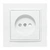 Минск Розетка 1-местная СП без заземления, 10 А, с защ.штор., белая EKF Basic