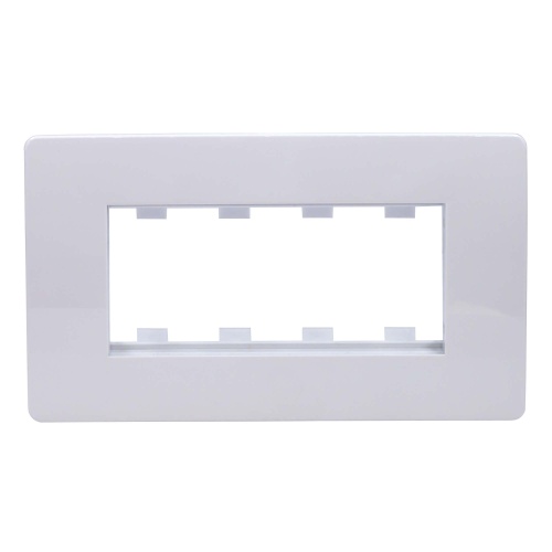 Каркас в сборе с рамкой под 4 модуля VIVA (для монтажа ЭУИ в коробки код 10143) (упак. 8 шт)