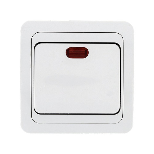 Лондон Выключатель 1-клавишный с индикатором 10А белый EKF PROxima