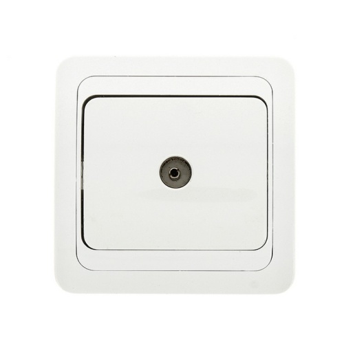 Розетка TV 1-мест. бел. 75Ом 5-862МГц Лондон EKF PROxima