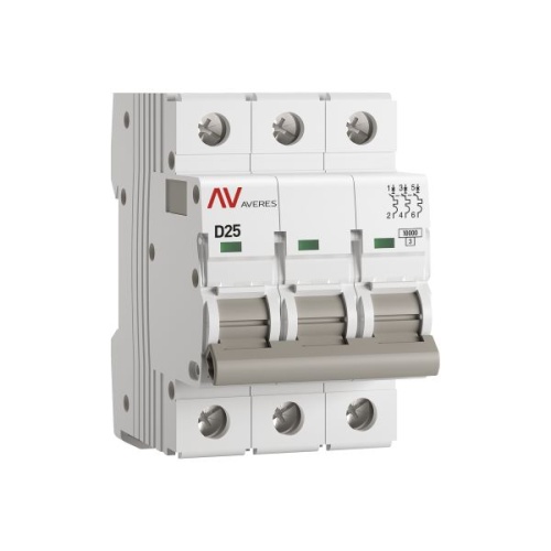 Выключатель автоматический AV-10 3P 25A (D) 10kA EKF AVERES