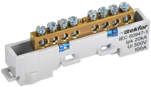 TEKFOR Шина N "ноль" неизол. на унив. держ. 6х9-8-С IEK