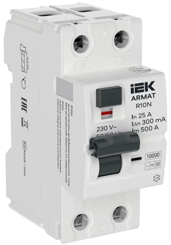 ARMAT ВДТ R10N 2P 25А 300мА тип B IEK ARMAT ВДТ R10N 2P 25А 300мА тип B IEK