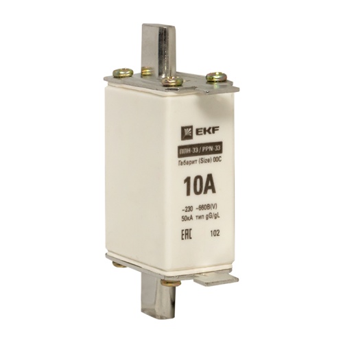 Плавкая вставка ППН-33 100/ 10А габарит 00С EKF