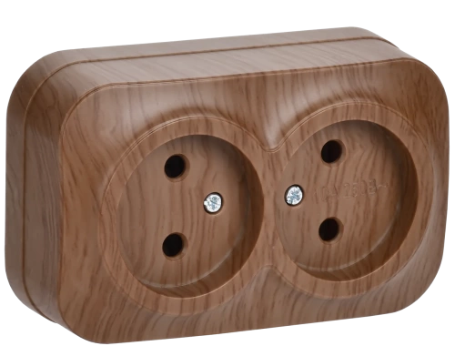 РС22-2-ХД Розет. 2-ая без з/к о/у 10А GLORY дуб IEK РС22-2-ХД Розет. 2-ая без з/к о/у 10А GLORY дуб IEK