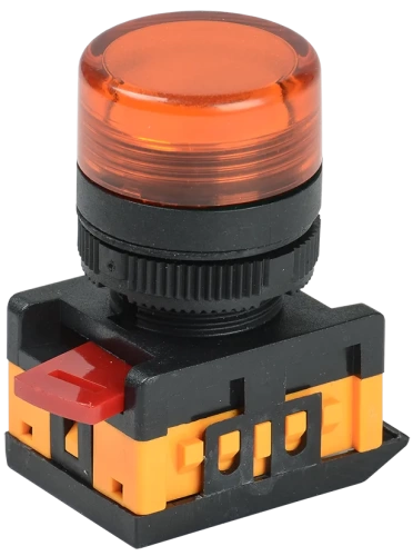 Лампа AL-22TE сигнальная d22мм желтый неон/240В цилиндр ИЭК