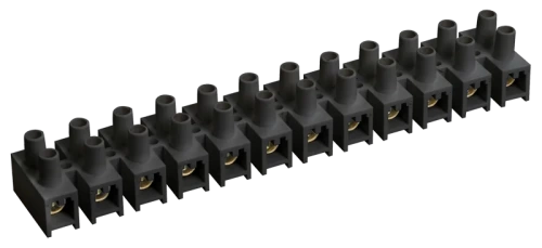 Зажим винтовой ЗВИ-100 н/г 10-25мм2 12пар черные IEK