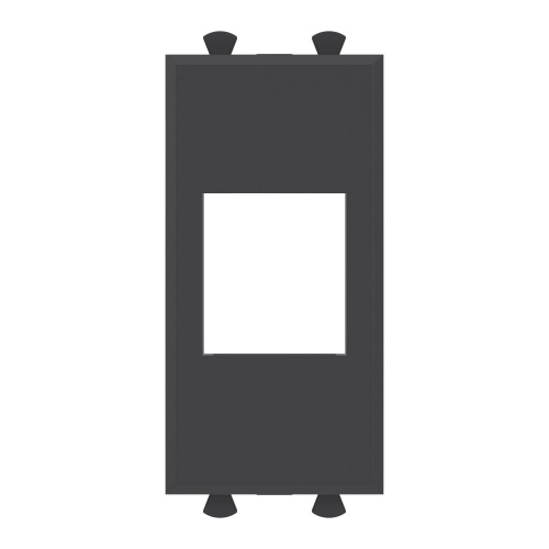 Адаптер без шторки для Keystone, "Avanti", "Черный матовый", 1 модуль Адаптер без шторки для Keystone, "Avanti", "Черный матовый", 1 модуль