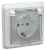 РСбш10-3-ВБ Розетка 1-ая з/к з/ш кр. 16А IP44 ВЕГА белый IEK