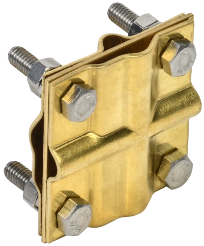 Зажим заземл. крест. пол./прут.-пол./прут. латунь IEK